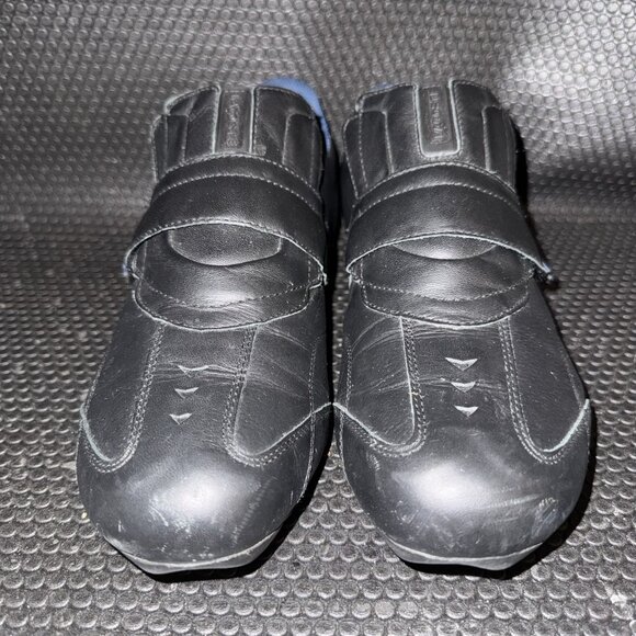 Lacoste Swerve SU SPM Black Leather Blue Sport Book And Loop Shoes Men’s Size 10 - Picture 2 of 8